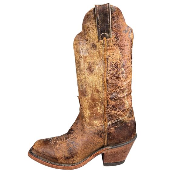 Justin Women’s Bent Rail Wildwood Brown Distressed Cowgirl Boot Size US 7 B - Picture 3 of 10